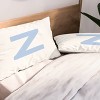 Deny Designs King April Lane Art Block Blue Monogram Z Microfiber Printed Pillow Sham - 2 of 3