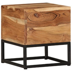 vidaXL Side Table 11.8 in.x11.8 in.x13 in. Solid Acacia Wood - 1 of 4