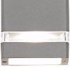 Possini Euro Design Modern Outdoor Wall Light Fixture Matte Silver Up Down 10 1/2" for Post Exterior Barn Deck House Porch Yard Patio Home Outside - 3 of 4