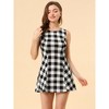 Allegra K Women's Summer Plaid Mini A-Line Sleeveless Fit and Flare Dress - 4 of 4