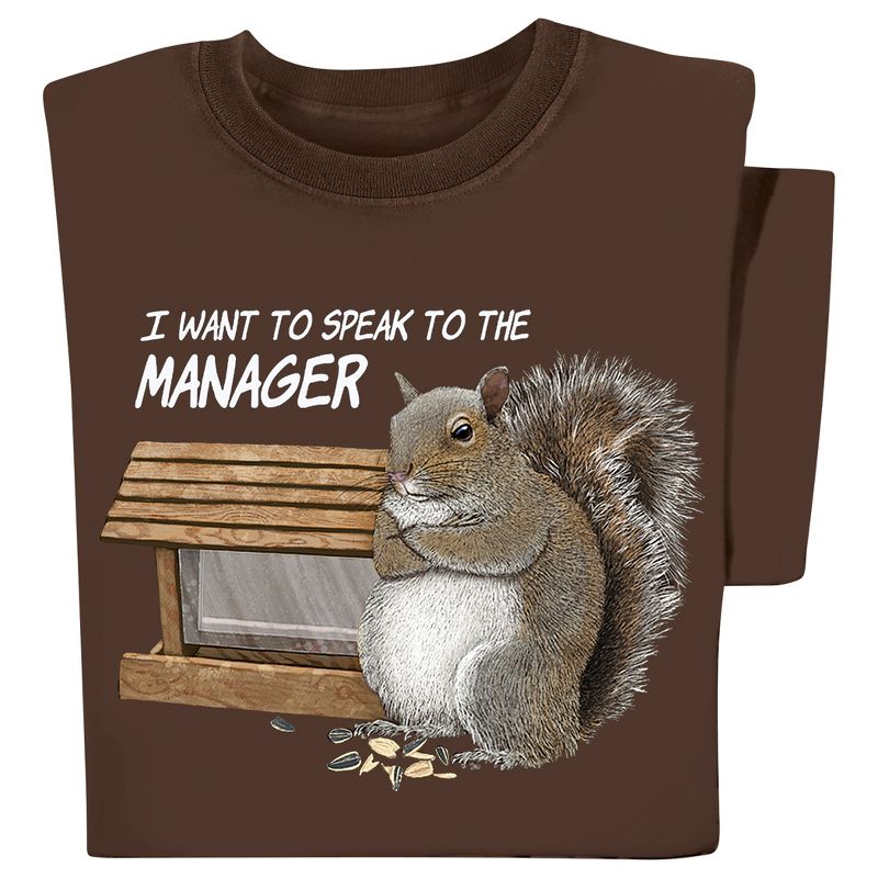 Collections Etc Squirrel Manager T-shirt, 1 of 5