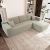 Racxily Cloud Sectional Sofa, L-Shape Chaise Modular Couch with Deep Seat for Living Room & Bedroom - 3 of 4