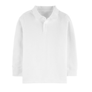 Kids Single Pack Long Sleeve Pique Polo - 1 of 4