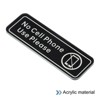 Unique Bargains Acrylic Self-Adhesive Decor Home Business No Cell Phone Use Please Sign - 3 of 4