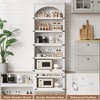 Farmhouse Arched Bookcase, 68.7" Tall Bookshelf w/Arche Design, Wooden Arch Bookshelf with Wooden Base - 4 of 4