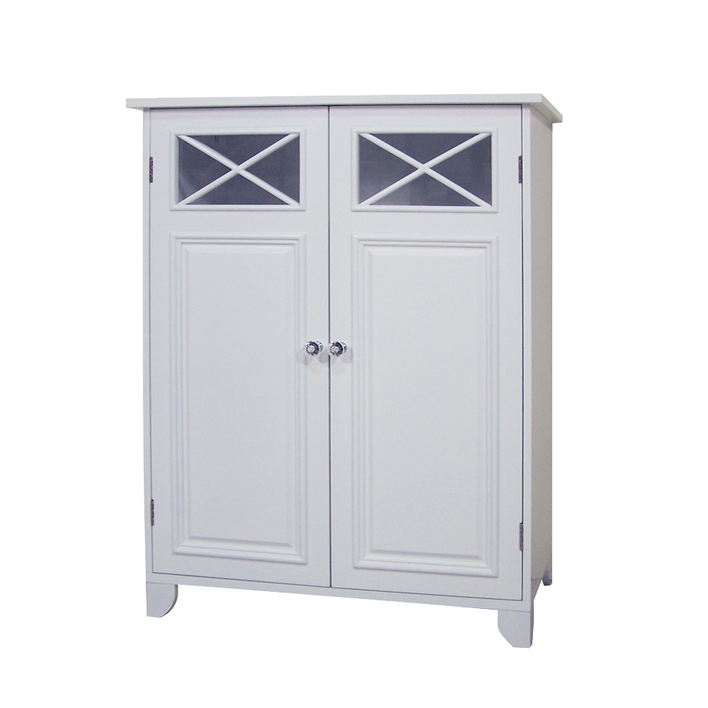 Photos - Wardrobe Dawson Two Doors Floor Cabinet White - Elegant Home Fashions
