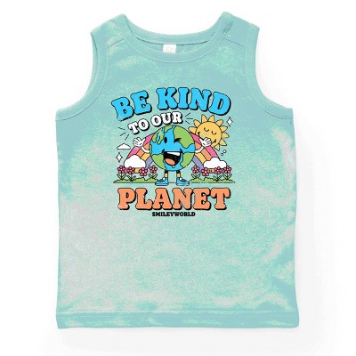 The Juniper Shop SmileyWorld Be Kind To Our Planet Rainbow Youth Tank Top