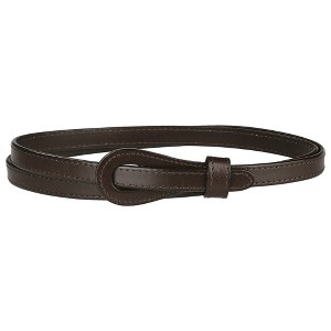 INSPIRE CHIC Women's Adjustable Faux Leather Fashion Skinny Waist Strap Waistband 1 Pc - 1 of 4