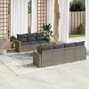vidaXL Patio Sofa Set with Cushions 8 Piece Poly Rattan - Gray - 2 of 4