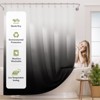 Aoibox Ombre Black Cloth Shower Curtain Set with Hooks, Washable Fabric Farmhouse Bathroom Decor, Rustic Black and White Design - 3 of 4