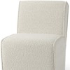 HomeRoots Cream Fully Upholstered Boucle Dining Side Chair With Wheels - 4 of 4