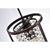 5.91" x 5.91" x 49.03" 6-Light Chalte Pendant Black - Warehouse Of Tiffany: ETL Listed, Crystal Shade, Metal Body - 4 of 4