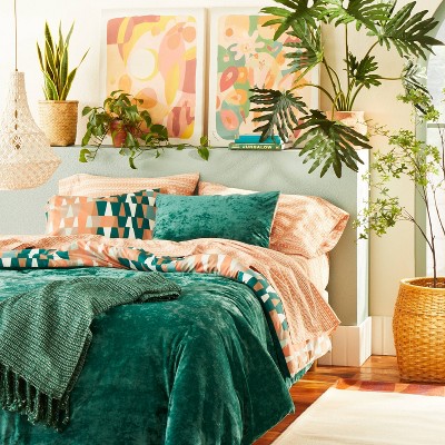 Reversible Velvet Comforter & Sham Set - Opalhouse™ designed with Jungalow™
