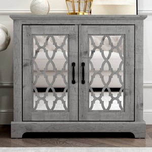 Galano Heron 2 Door Accent Cabinet - Mexican Grey - 1 of 4