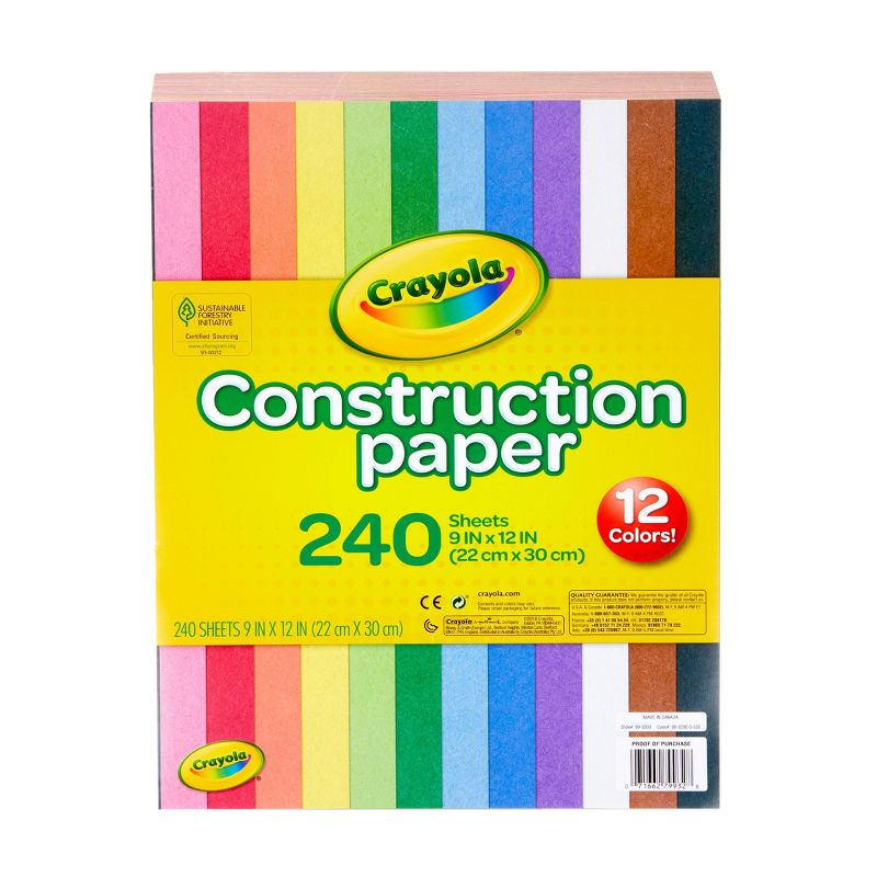 Crayola 240-Sheet Construction Paper 12-Color, 1 of 8