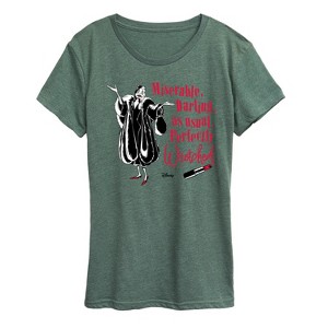 Women's - 101 Dalmatians - Cruella Miserable Darling Perfectly Wretched Short Sleeve Graphic T-Shirt - 1 of 4