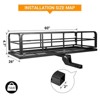 750 Lbs Heavy Duty Hitch Mount Cargo Carrier, Folding Cargo Rack Rear Luggage Basket Fits 2" Receiver for Car SUV Camping Traveling - 2 of 4
