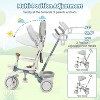 7-in-1 Foldable Baby Tricycle Stroller for Kids Ages 1-5, Toddler Trike with Adjustable Push Handle, Safety Harness, Storage Basket & Cup Holder - 4 of 4