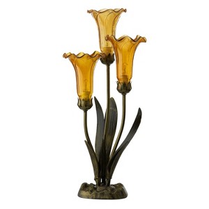 21.5" Lily Table Lamp Amber - River of Goods - 1 of 4