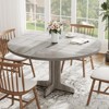 47" Round Dining Table for 4 - Wood Base Multi-Use Kitchen, Dining & Living Room (Table Only) - 3 of 4