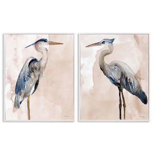 Stupell Industries Beautiful Heron Birds Standing Watercolor, 24" x 30" - 1 of 4