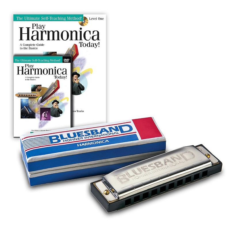 Hohner Blues Band 1501 C Harmonica and Play Harmonica Today! Pack Kit C, 1 of 6