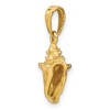 Black Bow Jewelry 14k Yellow Gold 3D Conch Shell Pendant, 10mm - 3 of 4