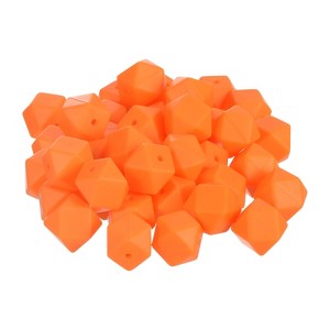 Unique Bargains DIY Keychain Necklace Jewelry Making Hexagonal Silicone Beads 40 Pcs - 1 of 4