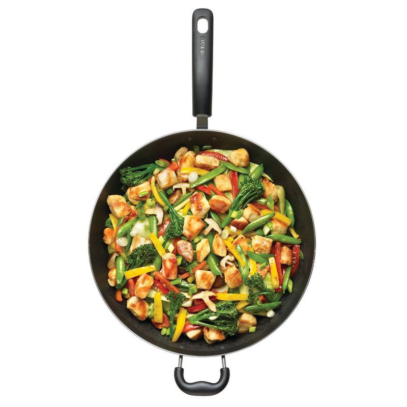 T-fal 14&#34; Specialty Wok, Simply Cook Nonstick Cookware Black, 3 of 10