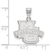 Black Bow Jewelry 10k White Gold Marquette Golden Eagles NCAA Medium Pendant - 2 of 3