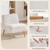 BABYYER Modern Upholstered Accent Chair, Chenille Living Room Chair with Rubber Wood Legs, Comfy Reading Chair for Bedroom and Office - 2 of 4