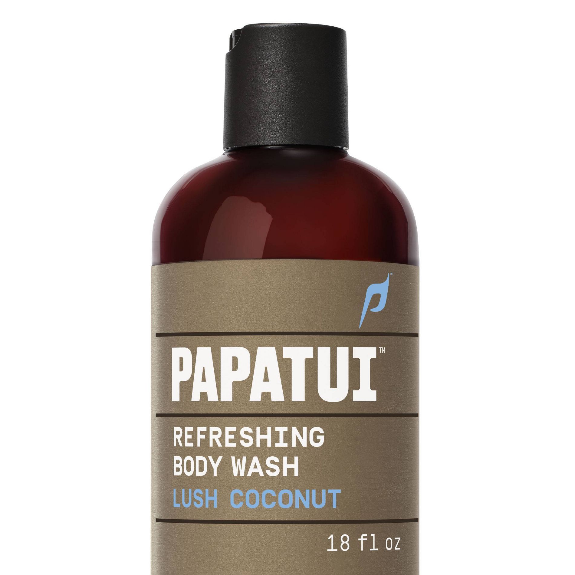 Papatui Men's Sulfate-Free Exfoliating and Hydrating Body Wash - Lush Coconut - 18 fl oz