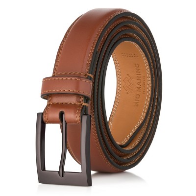 Men's Dual Hoop Leather Belt - Ebon, Size : 52 (waist: 50) : Target