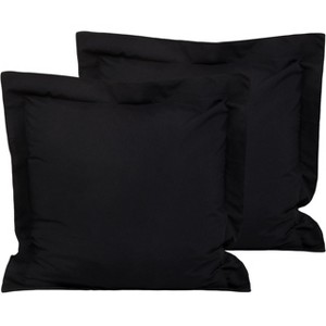 2 Pack Brushed Microfiber Super Soft Euro Pillow Shams, 26x26 Inches - NTBAY - 1 of 4