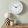 Unique Bargains Plastic Glow-In-The-Dark Silent Battery Powered Wall Clock 12 x 12 x 1.6 Inches - 2 of 4