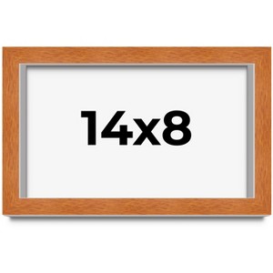 PosterPalooza | Photo Size Modernist Brown Picture Frame - UV Acrylic, Foam Board Backing, Hanging Hardware - 1 of 4