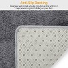 NewHome"Fluffy 4' x 2.6' Anti-Skid Shaggy Area Rug for Nursery, Bedroom, and Living Room Décor"BlackGreyCoffee&Pink - 3 of 4