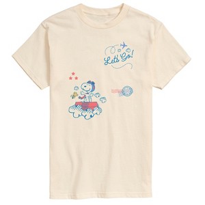 Men's - Peanuts - Snoopy And Woodstock Let's Go Short Sleeve Graphic T-Shirt - 1 of 4