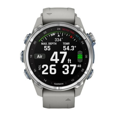 Garmin Descent Mk3i Watch Style-Dive Computer, 43mm, Steel with Fog Gray Band