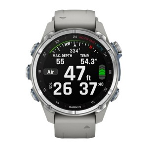 Garmin Descent Mk3i Watch Style-Dive Computer, 43mm, Steel with Fog Gray Band - 1 of 4