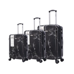 3-piece luggage set with PC multifunctional large capacity luggage luggage suitcase, PC universal wheels and password lock, easy to carry - 1 of 4