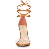 Allegra K Women's Opened Toe Clear Strap Stiletto Heel Lace Up Sandals - 2 of 4