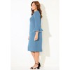 Catherines Women's Plus Size Faux Pearl Trim Ruffle Sleeve Shift Dress - 4 of 4