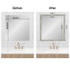 Amanti Art Mirror Makeover Bathroom Mirror Frame Border Kit - Fully Assembled Peel and Stick Frame - Mirror NOT Included - Dove Greywash Narrow Trim - 4 of 4