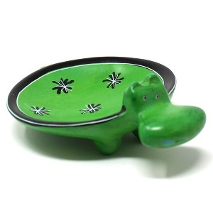 Slickblue Handcrafted 5-Inch Green Soapstone Hippo Bowl – Trinket Dish, Perfect for Desk or Table - 1 of 1