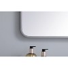 Elegant Lighting Soft corner metal rectangular mirror 22x40 inch in Silver - 4 of 4