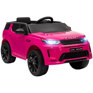 Qaba Land Rover Discovery Sport Licensed 12V Kids Ride on Car, Battery Powered Toy Car w/ Remote Control Soft Start, LED Lights, Music Horn, Pink - 1 of 4