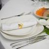 12pcs Gold Leaf Napkin Rings Set Table Napkin Holder Metal Leaves Napkin Holder Rings Dining Table Decoration for Anniversary Wedding Birthday - 4 of 4