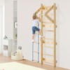 VEVOR Swedish Ladder Wall Gym, 4-in-1 8-Level Indoor Jungle Gym, 220LBS Loading Solid Wood Gymnastic Stall Bars, Natural - 2 of 4