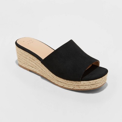 mule wedges slip on